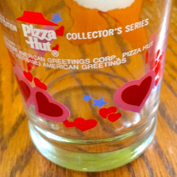 VINTAGE 1983 CARE BEARS TENDERHEART GLASS - Picture 2 of 3